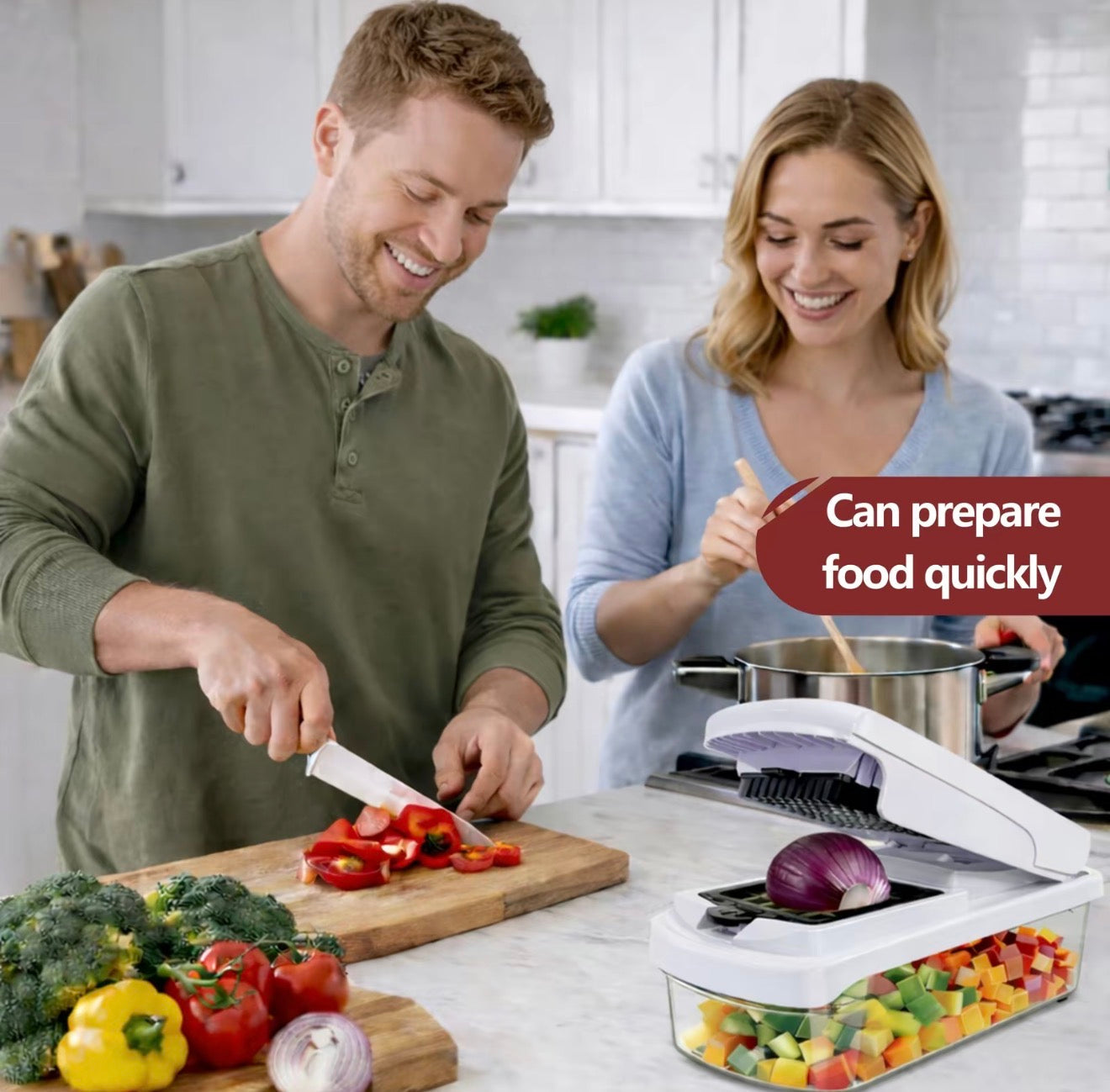 SlicePro Multi-Blade Vegetable Chopper – Chop, Slice & Dice Fast