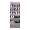 Over-The-Door Shoe Organizer – 16 Pockets & 6 Hooks, 5 Tiers