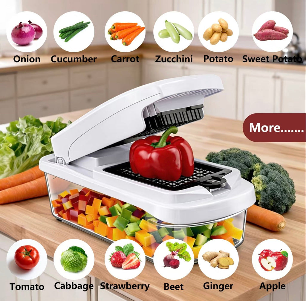 SlicePro Multi-Blade Vegetable Chopper – Chop, Slice & Dice Fast