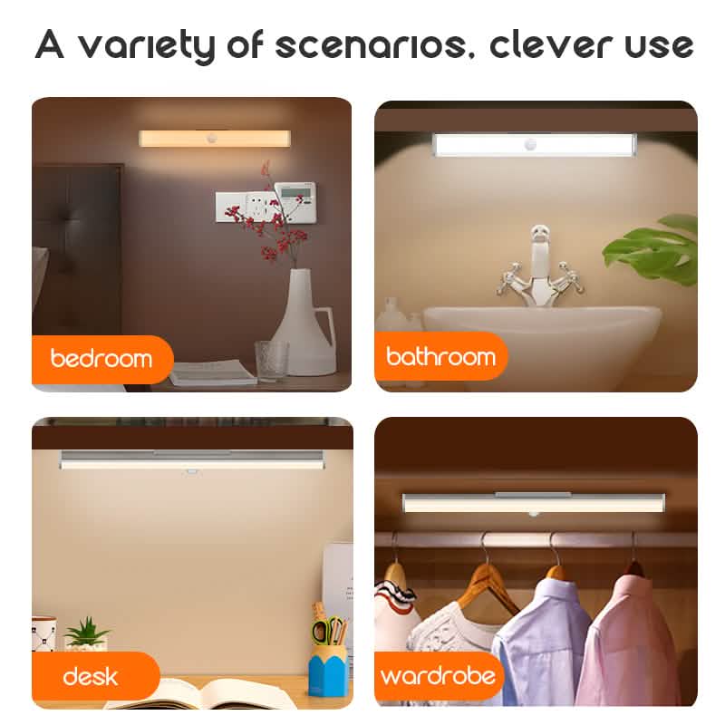 4-Pack LED Motion Sensor Light – Stick Anywhere, No Wiring Needed