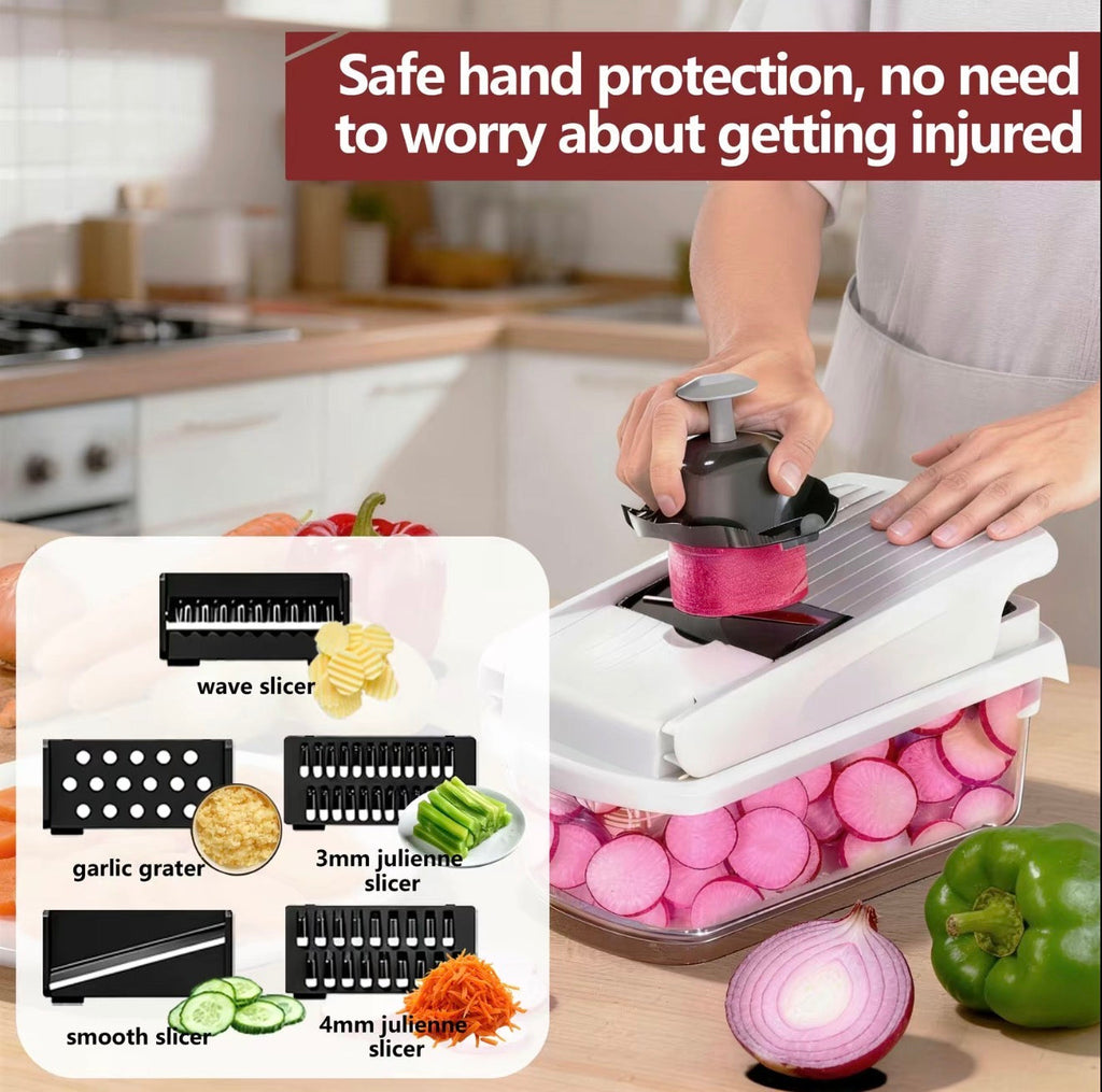 SlicePro Multi-Blade Vegetable Chopper – Chop, Slice & Dice Fast