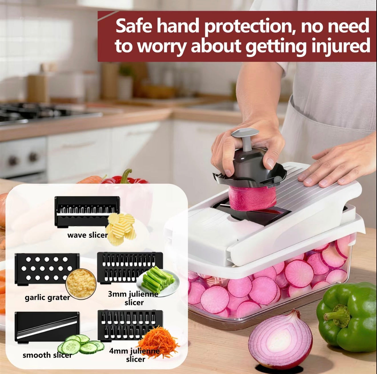 SlicePro Multi-Blade Vegetable Chopper – Chop, Slice & Dice Fast