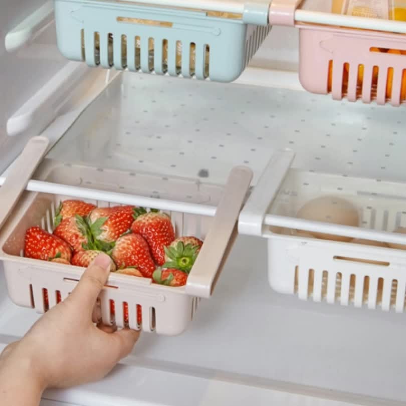 Retractable Fridge Organizer Divider – Adjustable Shelf Separator
