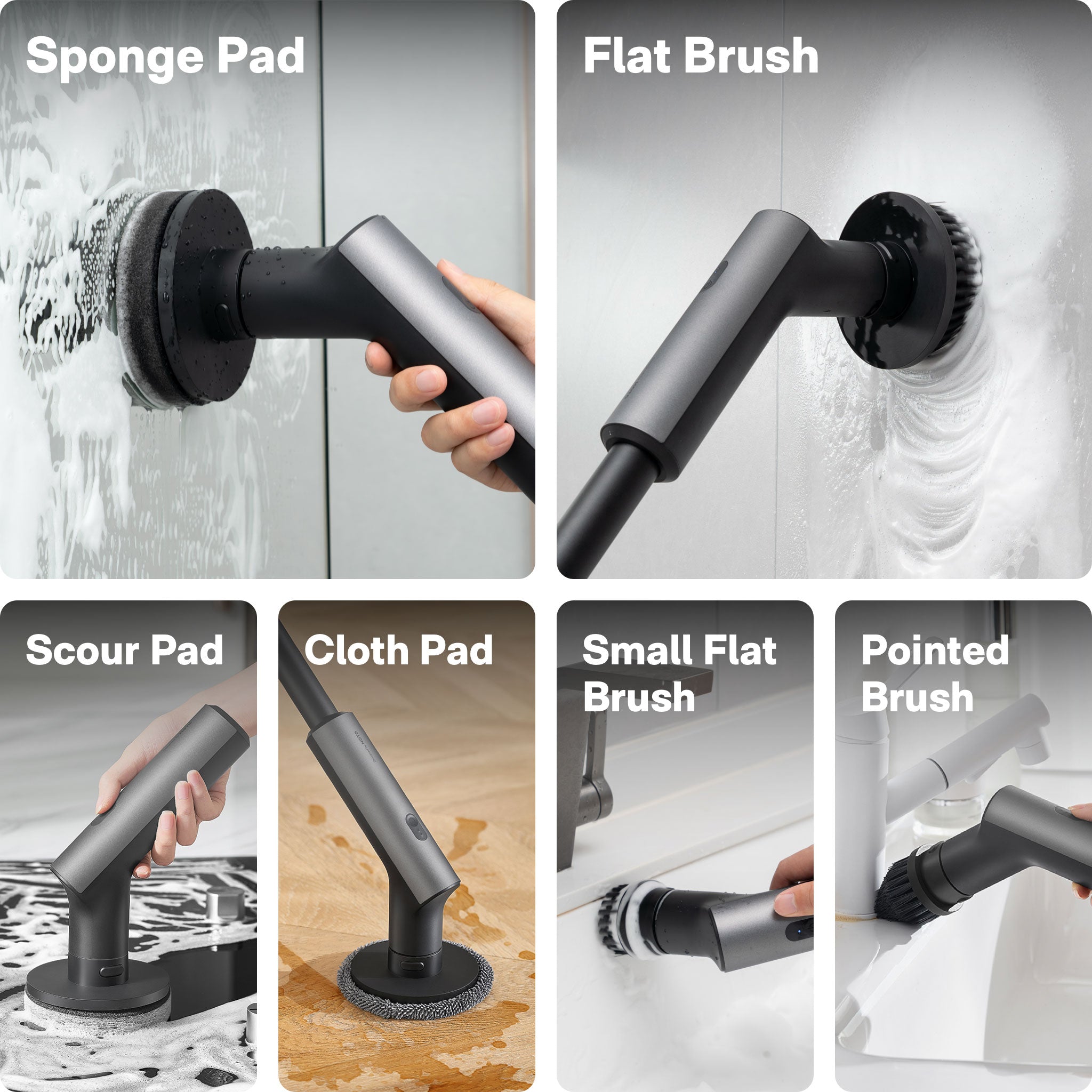 Electric Spin Scrubber – Cordless Rechargeable Power Cleaning Brush