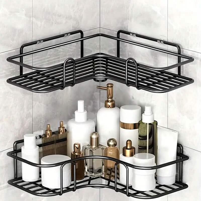 Heavy-Duty Wall Mounted Corner Shower Caddy – Rust-Proof Storage