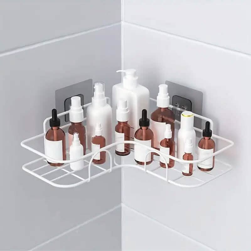 Heavy-Duty Wall Mounted Corner Shower Caddy – Rust-Proof Storage