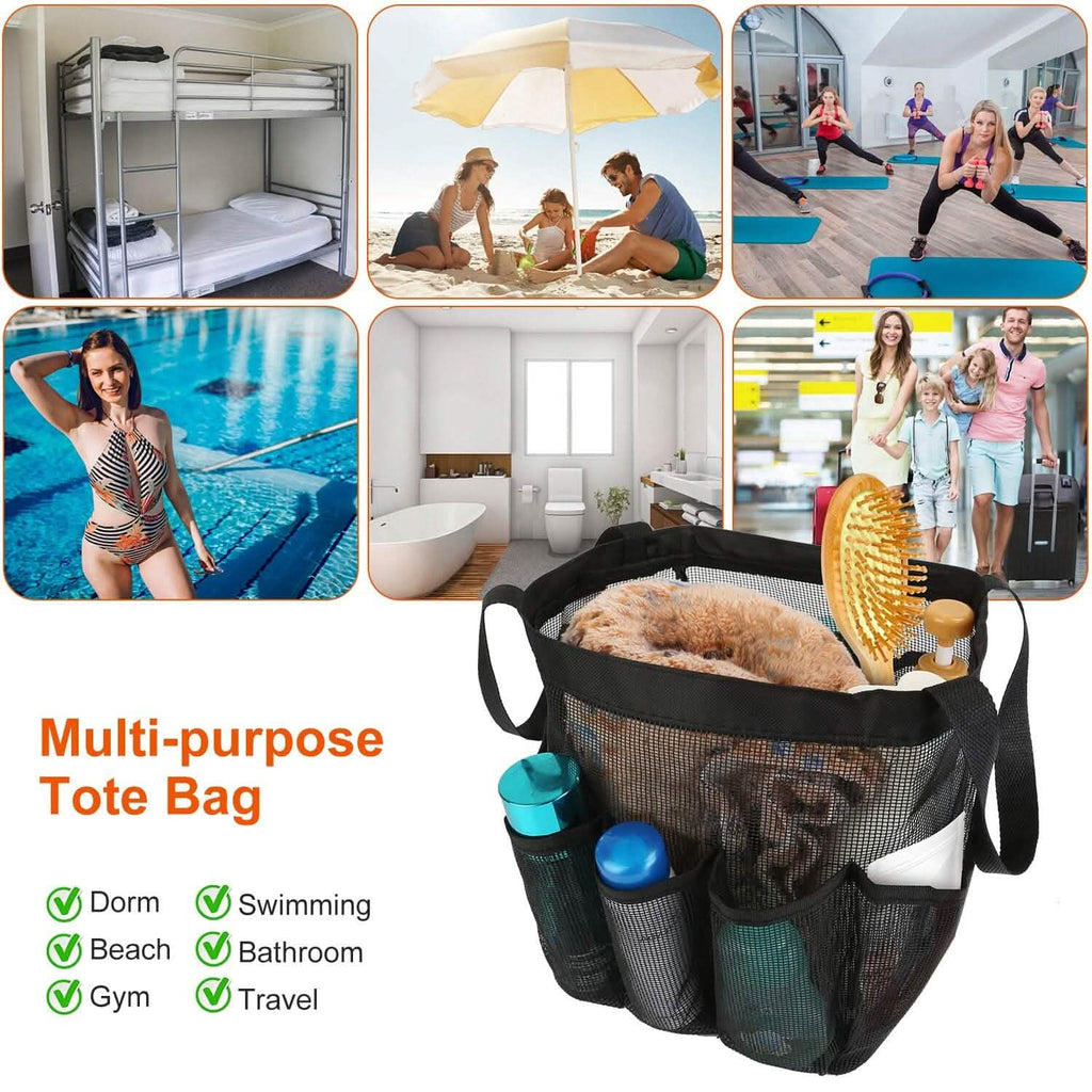 Hanging Mesh Shower Caddy Organizer – No Drilling, Rust-Proof